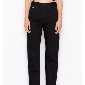 Naked and Famous black selvedge denim size 28
